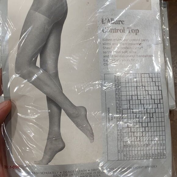 4 PR Vintage Christian Dior Pantyhose Deadstock small - Picture 3 of 10